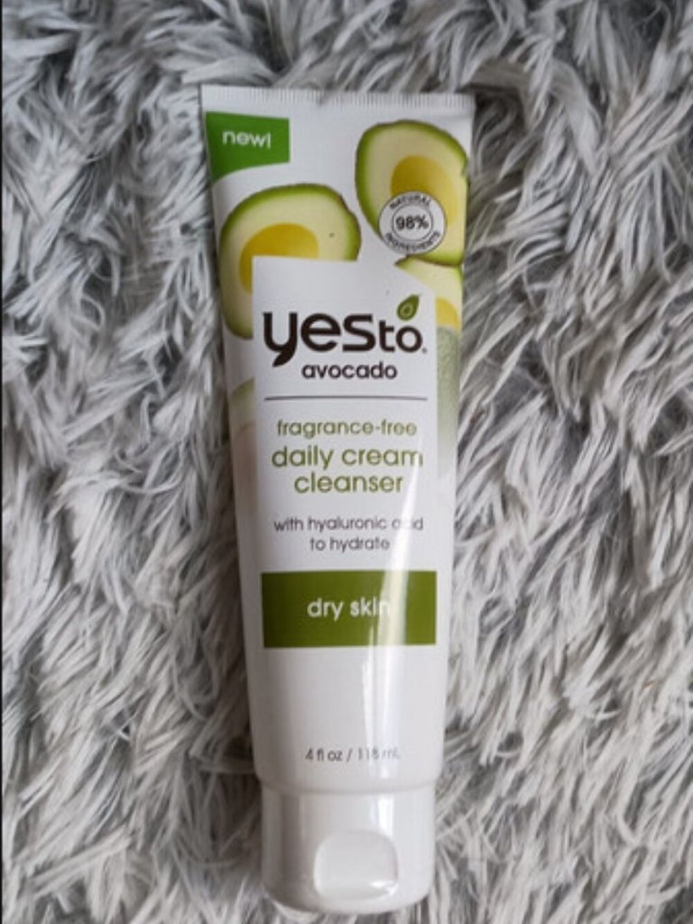 YES TO AVOCADO Daily Cream Cleanser for Dry Skin 4 fl oz, New